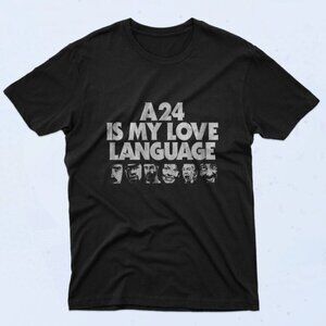 A24 Is My Love Language 90s Meme Graphic T-Shirt Movie Fan Gift Retro Tee 17